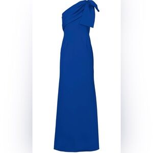 Adrianna Papell Royal Blue One-Shoulder Dress